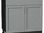 Шкаф нижний с 2-мя дверцами и ящиком Сканди Grey Softwood Graphite 816*800*480