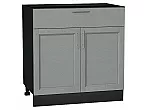 Шкаф нижний с 2-мя дверцами и ящиком Сканди Grey Softwood Graphite 816*800*480