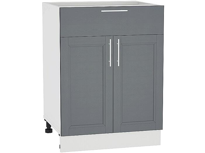 Шкаф нижний с 2-мя дверцами и ящиком Сканди Н 601М Graphite Softwood-Белый