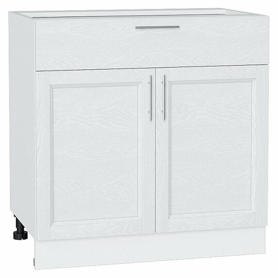 Шкаф нижний с 2-мя дверцами и ящиком Сканди White Softwood/Белый 816*800*480