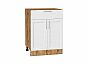 Шкаф нижний с 2-мя дверцами и ящиком Сканди White Softwood Дуб Вотан 816*600*480