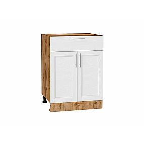 Шкаф нижний с 2-мя дверцами и ящиком Сканди White Softwood Дуб Вотан 816*600*480