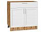 Шкаф нижний с 2-мя дверцами и ящиком Сканди White Softwood Дуб Вотан 816*800*480