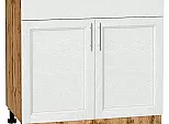 Шкаф нижний с 2-мя дверцами и ящиком Сканди White Softwood Дуб Вотан 816*800*480