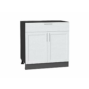 Шкаф нижний с 2-мя дверцами и ящиком Сканди White Softwood Graphite