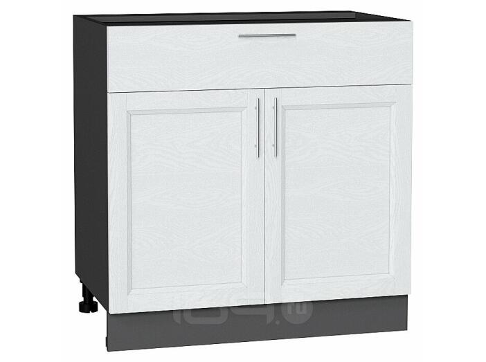 Шкаф нижний с 2-мя дверцами и ящиком Сканди White Softwood Graphite