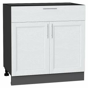 Шкаф нижний с 2-мя дверцами и ящиком Сканди White Softwood Graphite