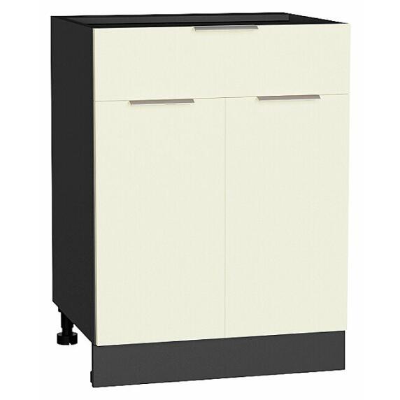 Шкаф нижний с 2-мя дверцами и ящиком Терра Ваниль софт Graphite 816*600*478