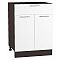Шкаф нижний с 2-мя дверцами и ящиком Валерия-М Белый глянец Graphite