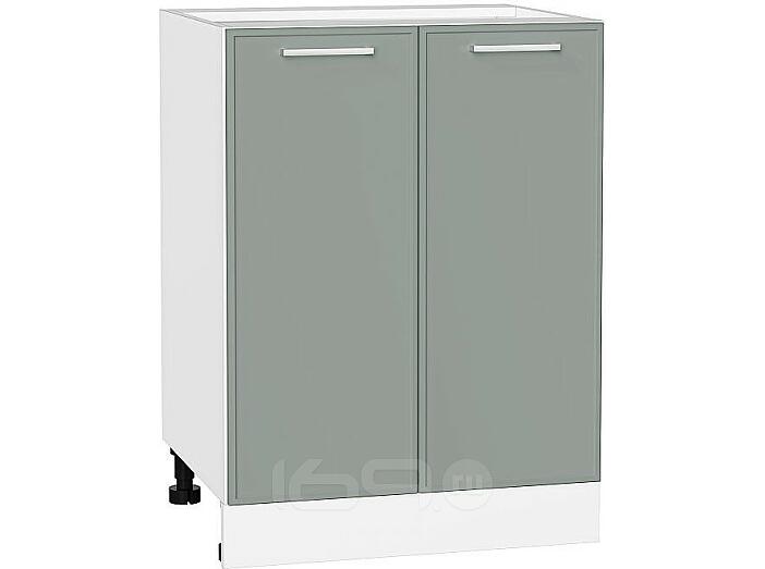 Шкаф нижний с 2-мя дверцами Квадро Аквамарин/Белый 816*600*481