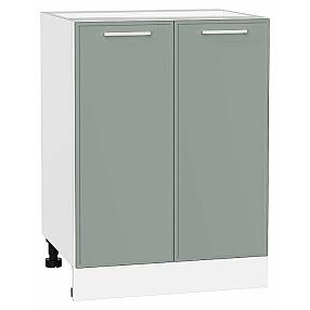 Шкаф нижний с 2-мя дверцами Квадро Аквамарин/Белый 816*600*481