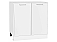 Шкаф нижний с 2-мя дверцами Квадро Белый/Белый 816*800*481