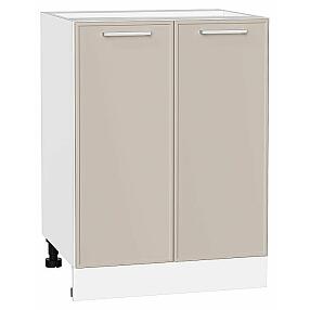 Шкаф нижний с 2-мя дверцами Квадро Кашемир/Белый 816*600*481