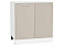 Шкаф нижний с 2-мя дверцами Квадро Кашемир/Белый 816*800*481