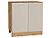 Шкаф нижний с 2-мя дверцами Квадро Кашемир/Дуб Вотан 816*800*481
