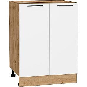 Шкаф нижний с 2-мя дверцами Лайт Special White/Дуб Вотан 816*600*478