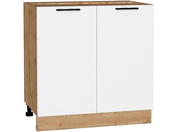 Шкаф нижний с 2-мя дверцами Лайт Special White/Дуб Вотан 816*800*478