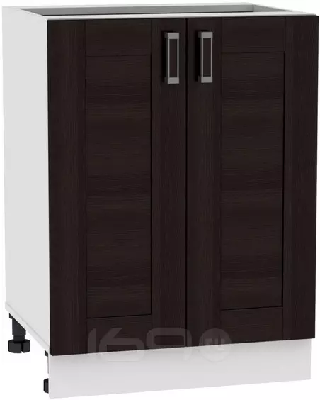 Шкаф нижний с 2-мя дверцами Лофт Н 600 Wenge Veralinga-Белый