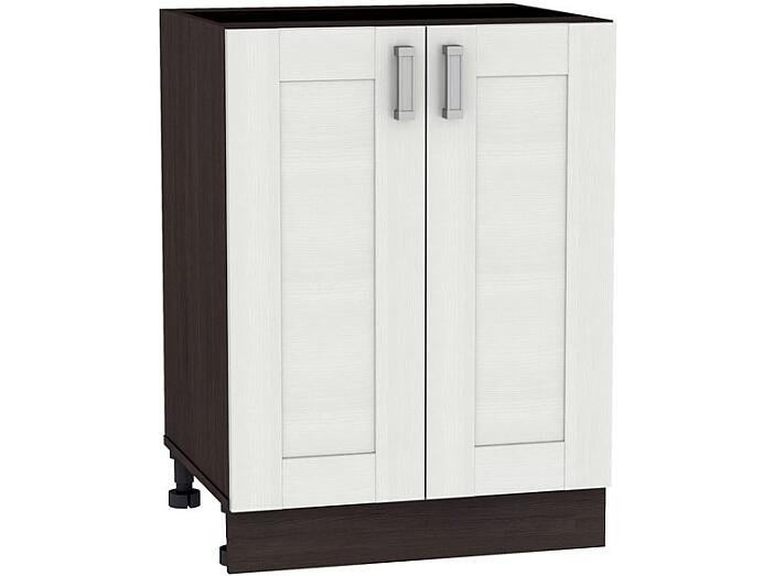 Шкаф нижний с 2-мя дверцами Лофт Н 600 Snow Veralinga-Венге