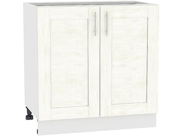 Шкаф нижний с 2-мя дверцами Лофт Н 800 Nordic Oak-Белый