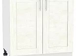 Шкаф нижний с 2-мя дверцами Лофт Н 800 Nordic Oak-Белый