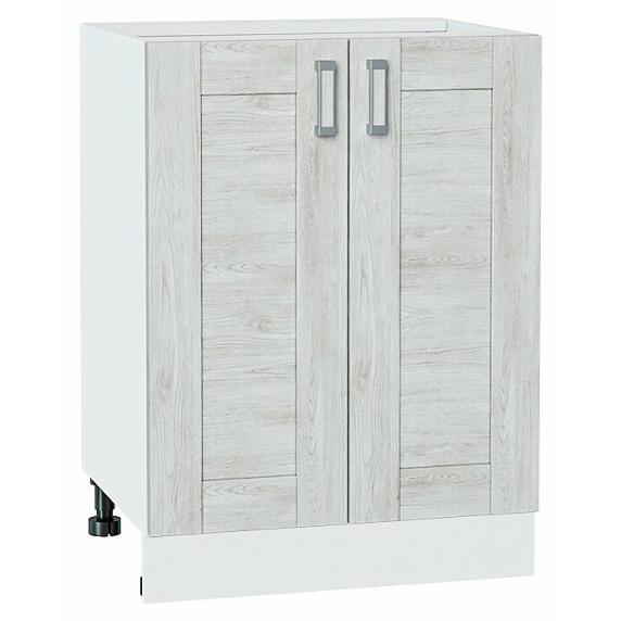Шкаф нижний с 2-мя дверцами Лофт Nordic Oak/Белый 816*600*480