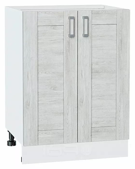Шкаф нижний с 2-мя дверцами Лофт Nordic Oak/Белый 816*600*480
