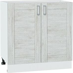 Шкаф нижний с 2-мя дверцами Лофт Nordic Oak/Белый 816*800*480