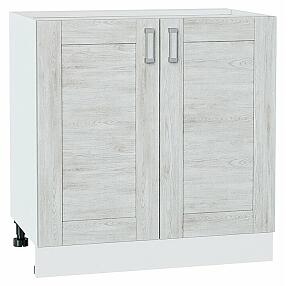 Шкаф нижний с 2-мя дверцами Лофт Nordic Oak/Белый 816*800*480