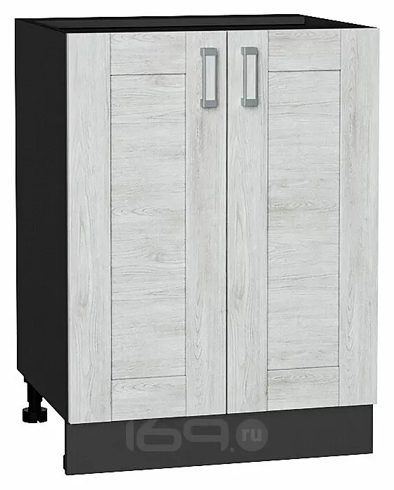 Шкаф нижний с 2-мя дверцами Лофт Nordic Oak/Graphite 816*600*480