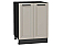 Шкаф нижний с 2-мя дверцами Нео Clay Silk/Graphite 816*600*480
