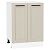 Шкаф нижний с 2-мя дверцами Нео Cream Silk/Белый 816*600*480