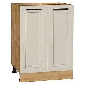 Шкаф нижний с 2-мя дверцами Нео Cream Silk/Дуб Вотан 816*600*480