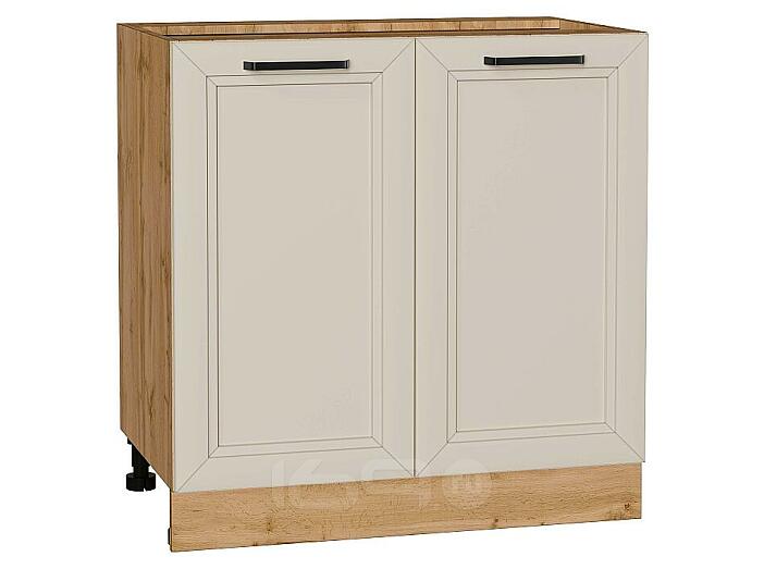 Шкаф нижний с 2-мя дверцами Нео Cream Silk/Дуб Вотан 816*800*480