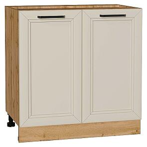 Шкаф нижний с 2-мя дверцами Нео Cream Silk/Дуб Вотан 816*800*480