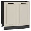 Шкаф нижний с 2-мя дверцами Нео Cream Silk/Graphite 816*800*480