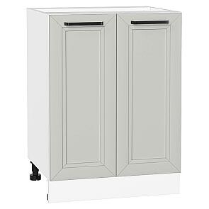 Шкаф нижний с 2-мя дверцами Нео Grey Silk/Белый 816*600*480