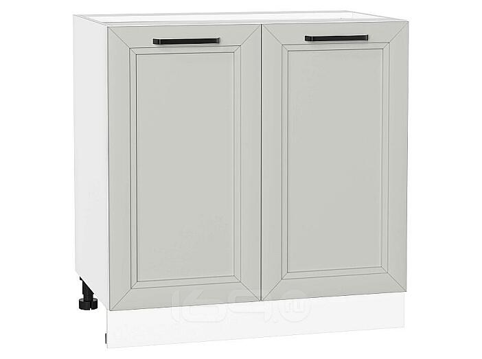 Шкаф нижний с 2-мя дверцами Нео Grey Silk/Белый 816*800*480