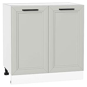 Шкаф нижний с 2-мя дверцами Нео Grey Silk/Белый 816*800*480