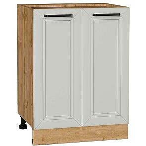 Шкаф нижний с 2-мя дверцами Нео Grey Silk/Дуб Вотан 816*600*480