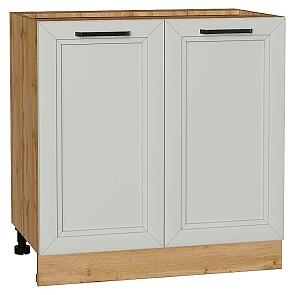 Шкаф нижний с 2-мя дверцами Нео Grey Silk/Дуб Вотан 816*800*480
