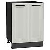 Шкаф нижний с 2-мя дверцами Нео Grey Silk/Graphite 816*600*480