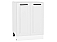 Шкаф нижний с 2-мя дверцами Нео White Silk/Белый 816*600*480