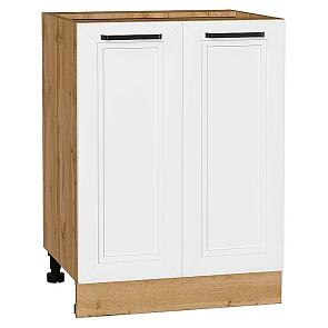 Шкаф нижний с 2-мя дверцами Нео White Silk/Дуб Вотан 816*600*480