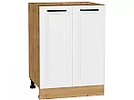 Шкаф нижний с 2-мя дверцами Нео White Silk/Дуб Вотан 816*600*480