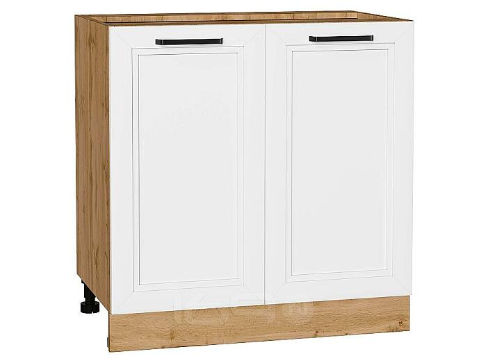 Шкаф нижний с 2-мя дверцами Нео White Silk/Дуб Вотан 816*800*480