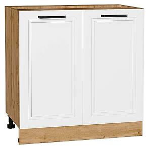 Шкаф нижний с 2-мя дверцами Нео White Silk/Дуб Вотан 816*800*480