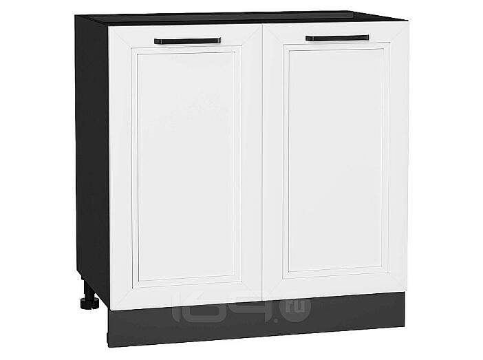 Шкаф нижний с 2-мя дверцами Нео White Silk/Graphite 816*800*480