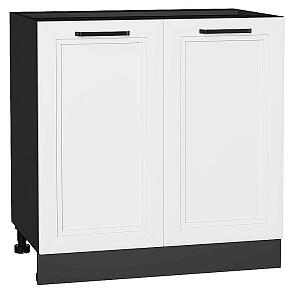 Шкаф нижний с 2-мя дверцами Нео White Silk/Graphite 816*800*480