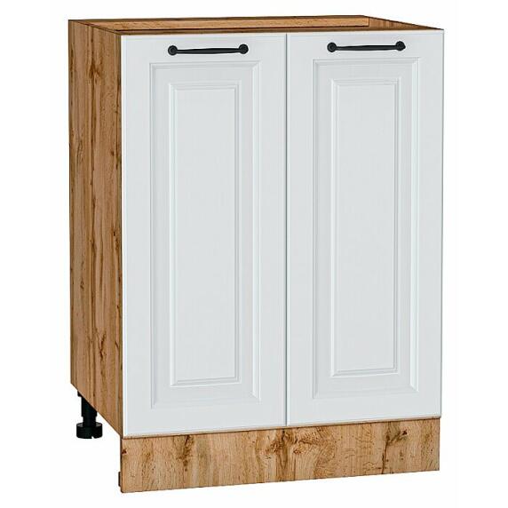 Шкаф нижний с 2-мя дверцами Ницца Blanco/Дуб Вотан 816*600*478